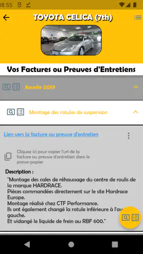 Carnet Entretien pour Voitures