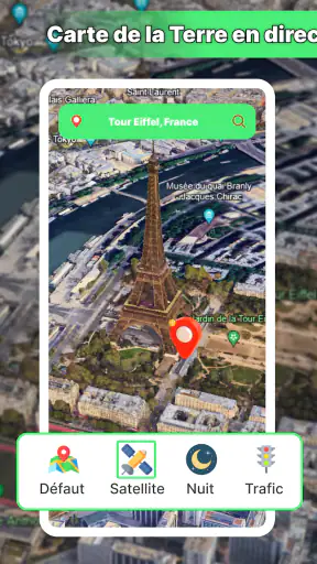 Carte de la Terre satellite