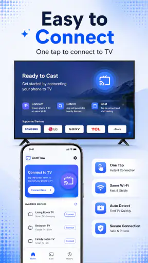 Cast to TV: Screen Mirroring