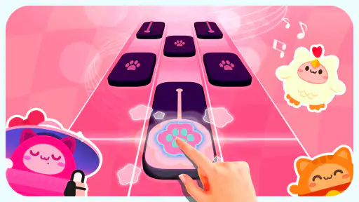 Cat Cute Tiles: Jeux de piano