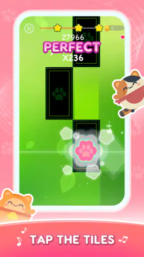 Cat Cute Tiles: Jeux de piano