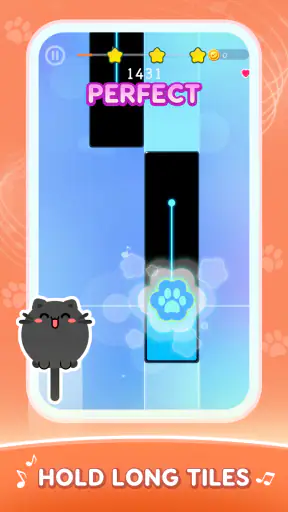 Cat Cute Tiles: Jeux de piano