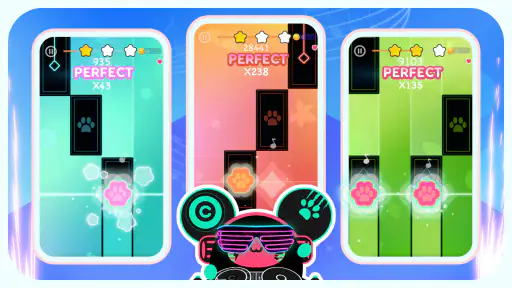 Cat Cute Tiles: Jeux de piano