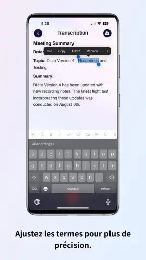 Dicte: Assistant IA réunions