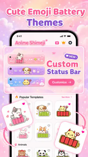 Emoji Battery & Shimeji Pets