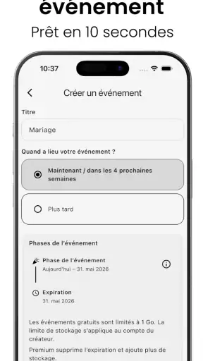 EventPics: Photos avec QR code
