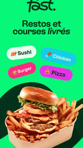 Fast: Livraison repas, courses