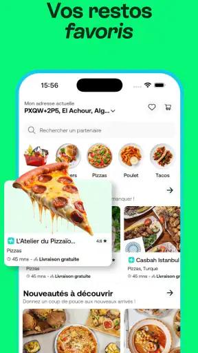Fast: Livraison repas, courses