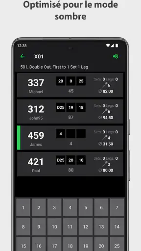 Fléchettes Compteur de Scores
