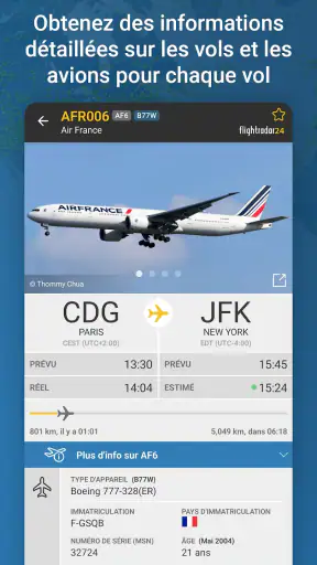Flightradar24 Suivi de vol
