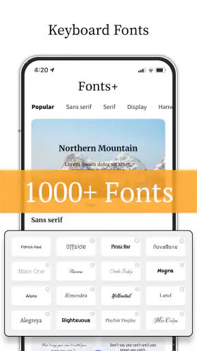 Fonts+ Clavier de polices