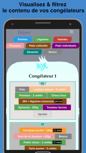 Frizor Gestion de congélateur