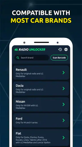 Générateur de codes autoradio