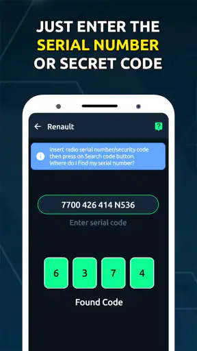 Générateur de codes autoradio