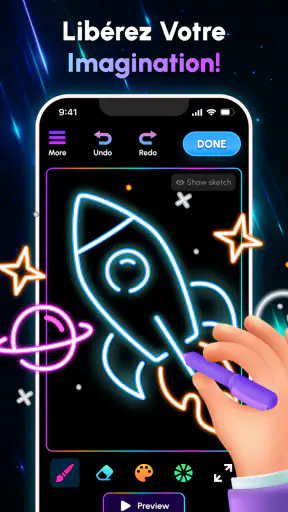 Glow Art Drawing - Doodle App