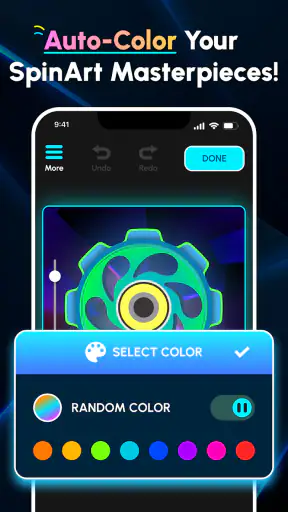 Glow Finger Spinner Art App