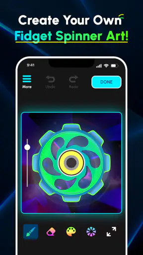 Glow Finger Spinner Art App
