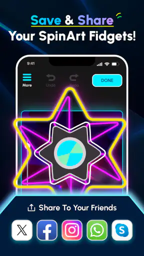 Glow Finger Spinner Art App