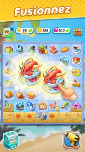 Gossip Harbor : jeu de fusion