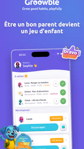 Groowble: Tâches & Récompenses
