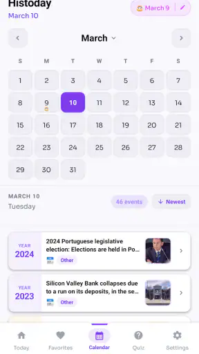 Histoday: History & Quizzes