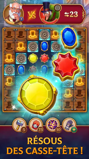 Horloger - Jeu Match-3 Gemmes