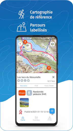 WeTrek – Cartes IGN hors ligne