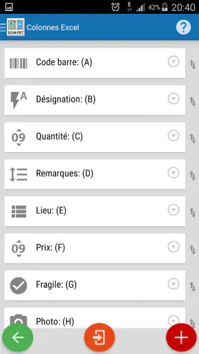 Inventaire + Codes barre