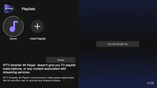 IPTV Smarter 4K Player