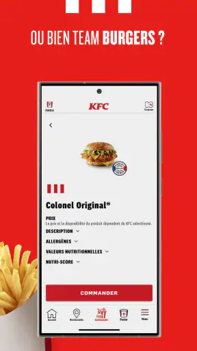 KFC France : Poulet & Burger