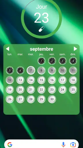 Lady Pill Widgets