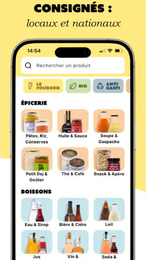 Le Fourgon, produits consignés