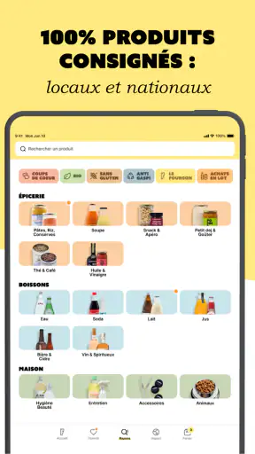 Le Fourgon, produits consignés