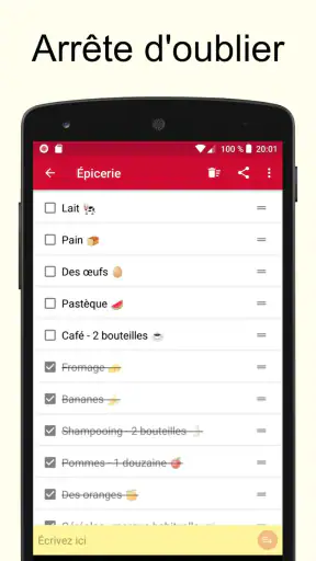 Liste de courses