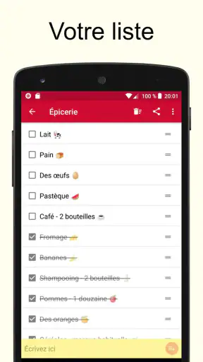 Liste de courses