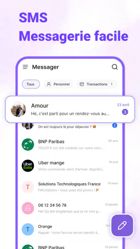 Messages : SMS Accueil