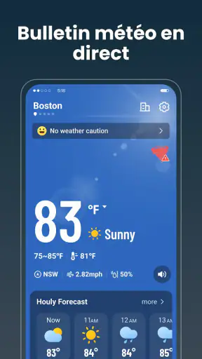 Météo en temps réel