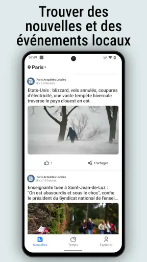 Météo locale et nouvelles