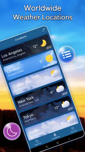 Météo locale：Widget d'alerte