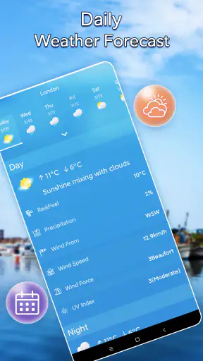 Météo locale：Widget d'alerte