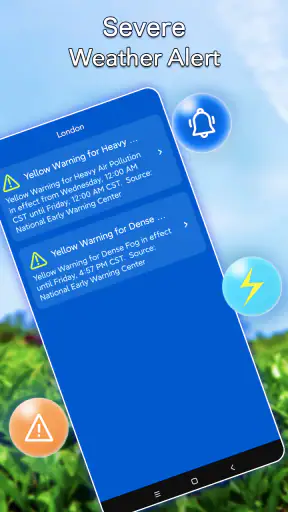 Météo locale：Widget d'alerte