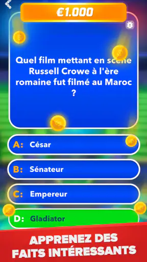 Millionnaire - Jeu de quiz