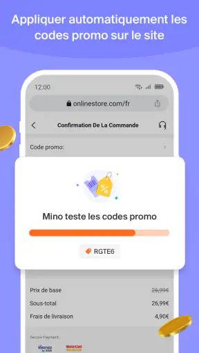 Mino: Codes promo automatiques