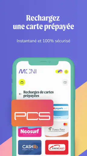 MONI Recharge mobile et carte
