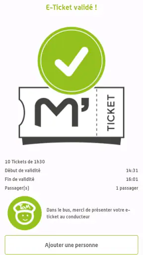 M'Ticket - Ticket mobile TaM