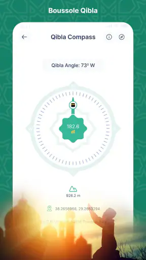 Musulman : prière, Qibla