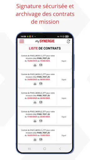 mySynergie – Intérimaires