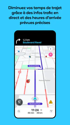 Navigation Waze et trafic