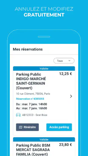 Onepark, Réservez un parking !