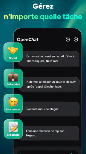 Open Chat - Appli de bot IA